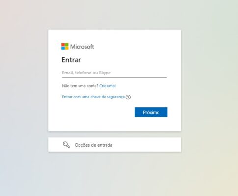 Microsoft - Como Fazer Login