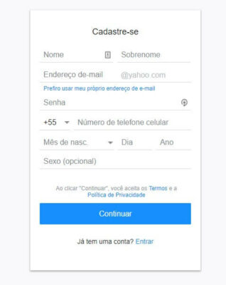 Yahoo! - Aprenda a Criar Uma Conta Neste E-mail